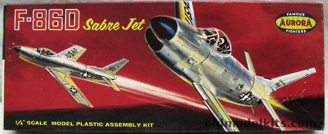 Aurora 1/48 F-86D Sabre Jet, 77-98 plastic model kit